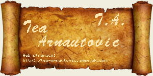 Tea Arnautović vizit kartica